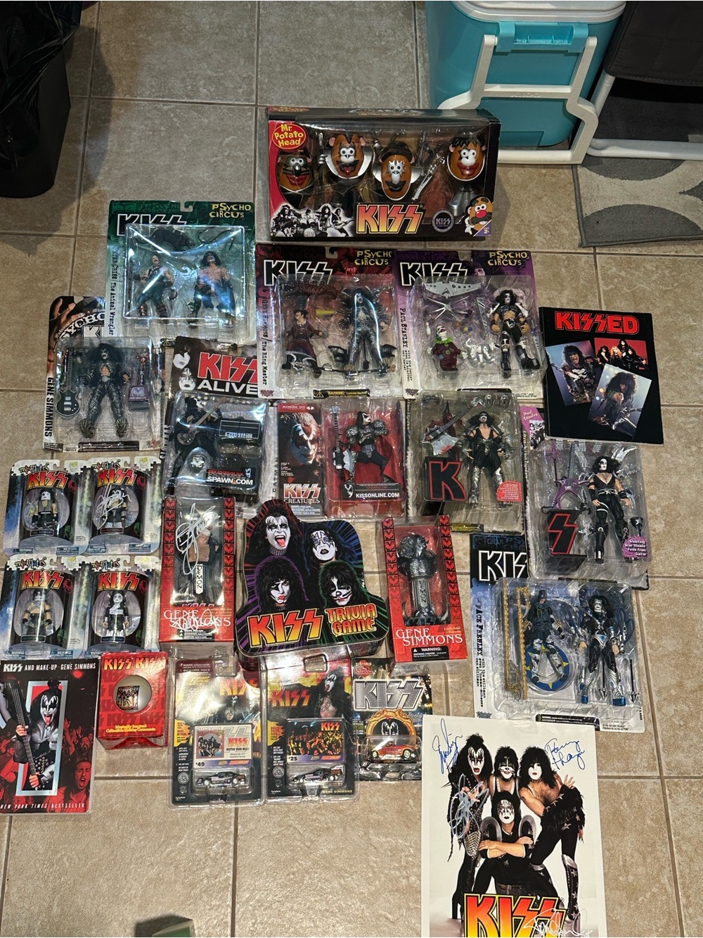 Kiss Action Figure & Memorabilia Collection - Black, White, Red